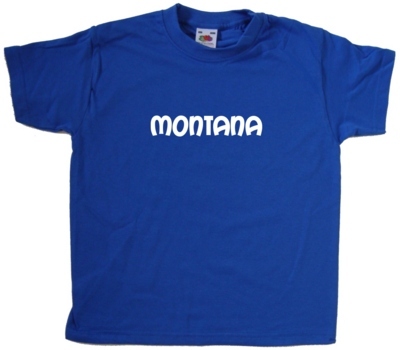 Montana text kids shirt - montana,