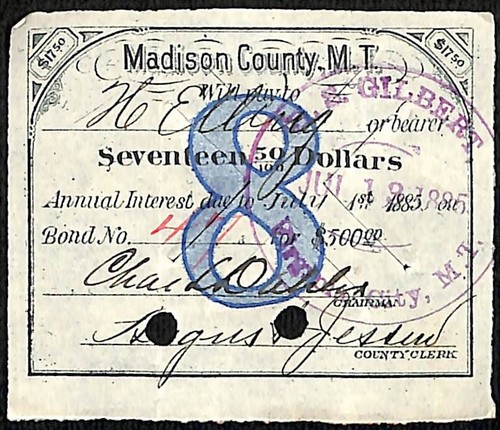 Territory montana bond - of,
