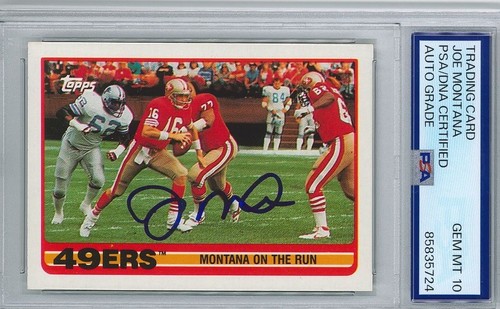 Joe montana signed 1989 - signed, topps