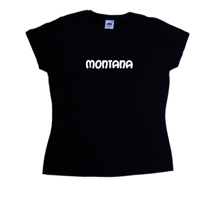 Montana text ladies shirt - ladies, t-shirt